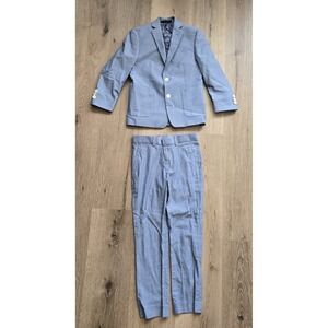 Ralph Lauren Boys Suit Set Size 7 Light Blue Blazer & Dress Pants Formal